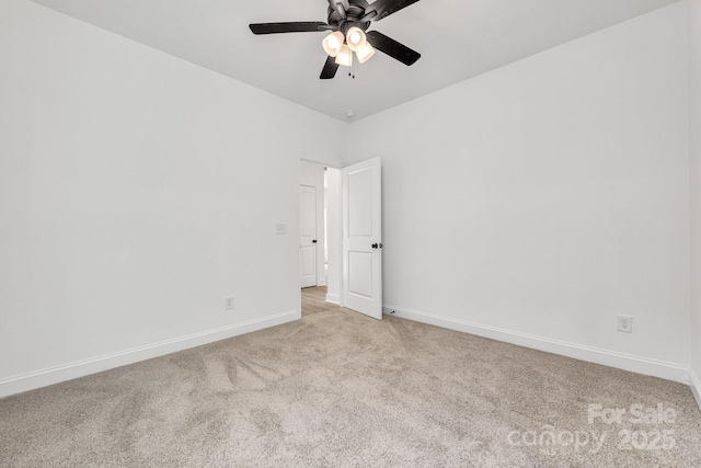 606 Meadow St, Spencer, NC 28159 - empty room featuring light carpet and ceiling fan