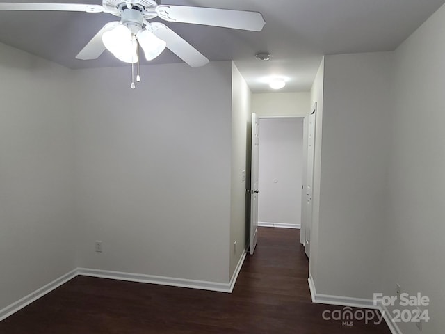 interior space with dark hardwood / wood-style floors