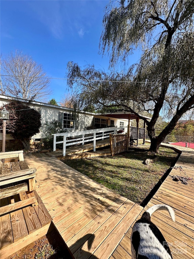 66 Scenic Dr, Bryson City, NC 28713 - view of wooden deck