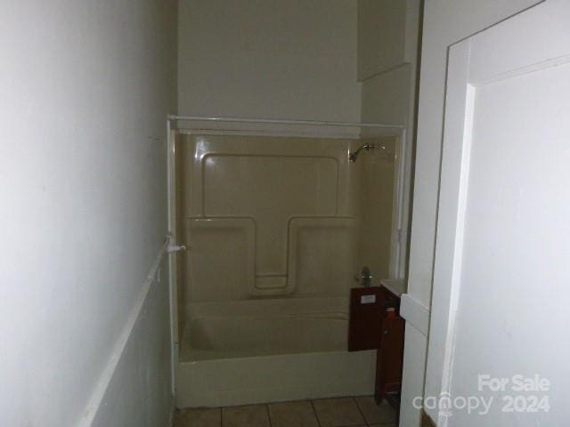 bathroom with tile patterned flooring