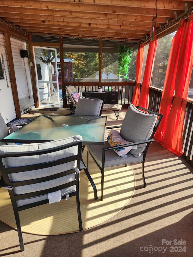 view of sunroom