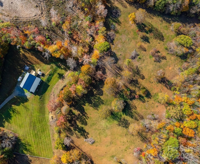 bird's eye view featuring a rural view