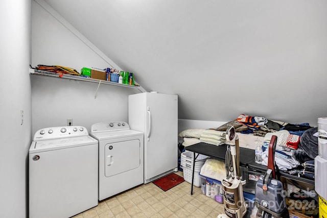 laundry area featuring washer and dryer