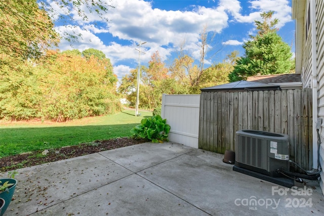 view of patio / terrace with central AC