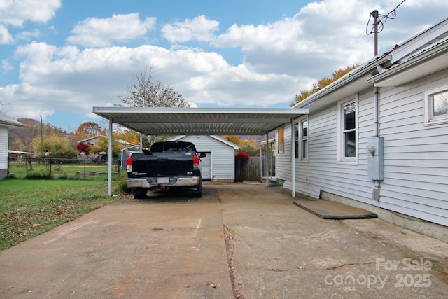 view of car parking