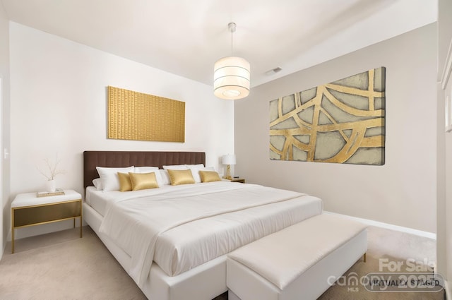 view of carpeted bedroom