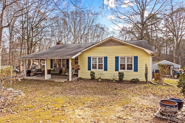 view of front of property with a patio area