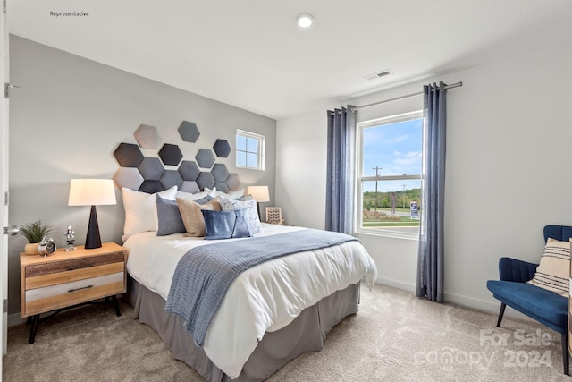 view of carpeted bedroom