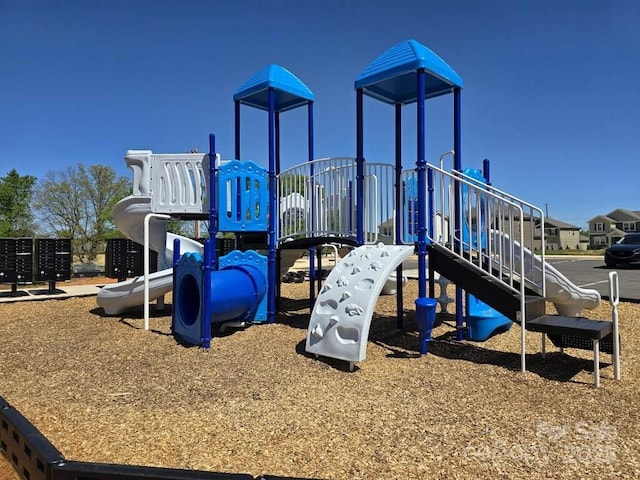 view of community jungle gym