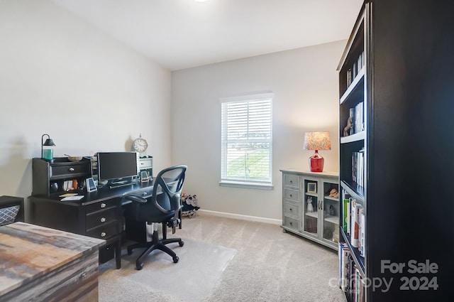 view of carpeted office