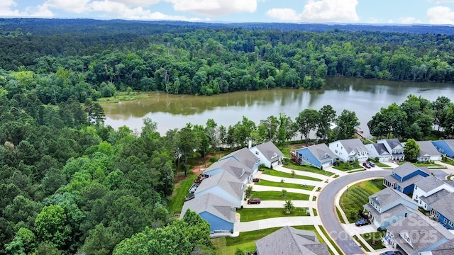 25622 Seagull Dr Unit 645, Lancaster, SC 29720 - aerial view of residential area featuring a heavily wooded area and a large body of water