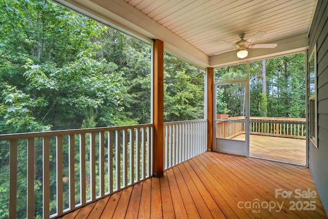 25622 Seagull Dr Unit 645, Lancaster, SC 29720 - wooden terrace with a ceiling fan