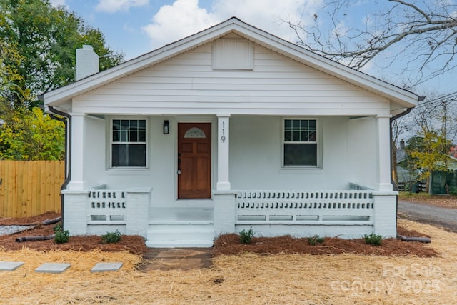 view of front of house with a porch