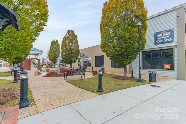 view of community featuring a yard