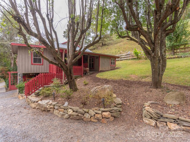 exterior space with fence