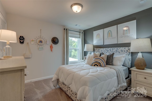 view of carpeted bedroom