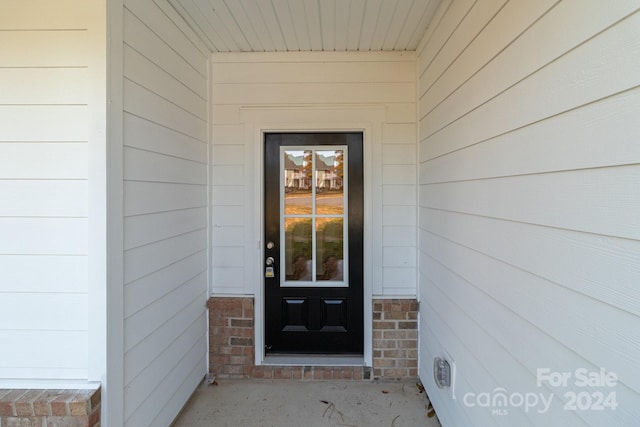 view of doorway to property