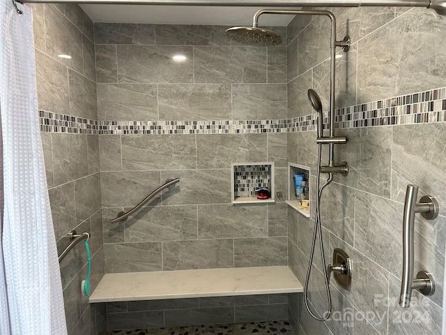 bathroom with walk in shower