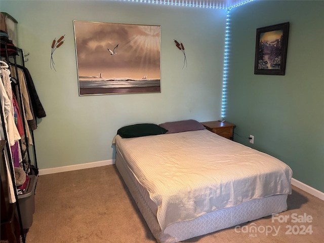 view of carpeted bedroom