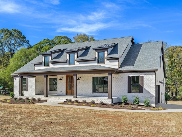 view of front of property with a porch