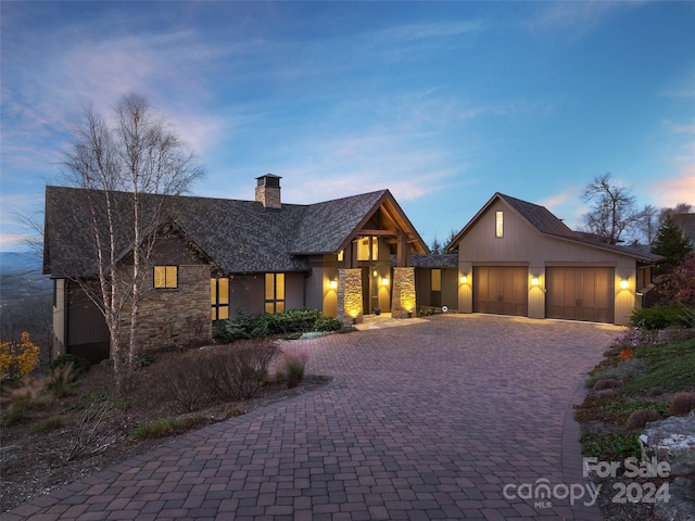 view of front of house featuring a garage