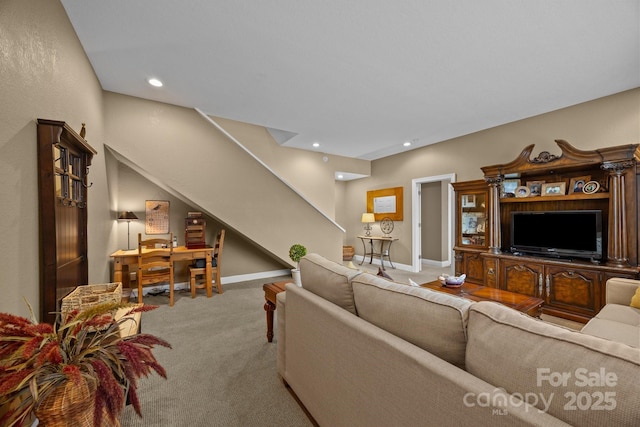 view of carpeted living room