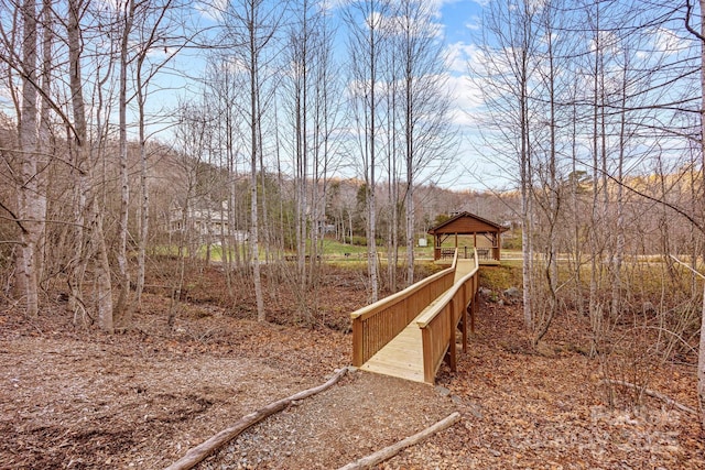 view of yard with a gazebo