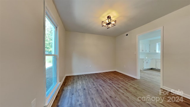 empty room featuring light wood-type flooring