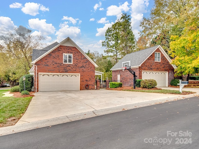 view of front property with a garage