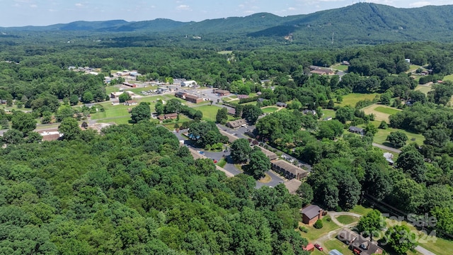 aerial view featuring a mountain view