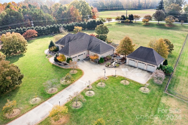 bird's eye view featuring a rural view