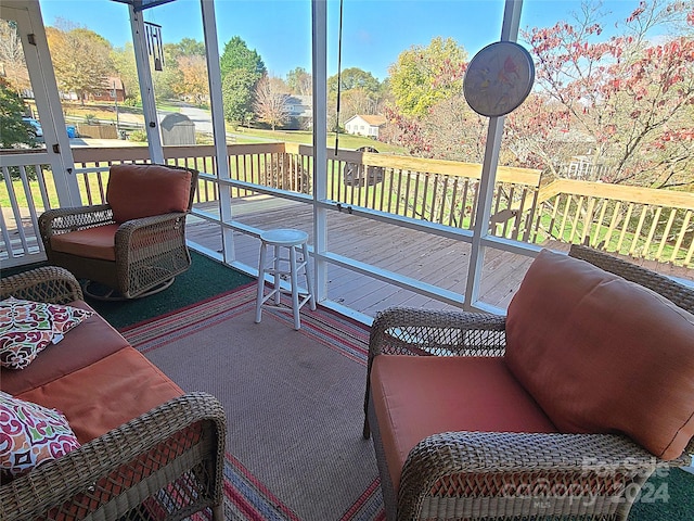 sunroom featuring a wealth of natural light