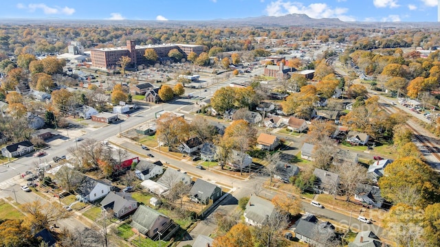 drone / aerial view with a mountain view