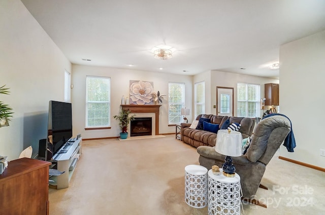 view of carpeted living room