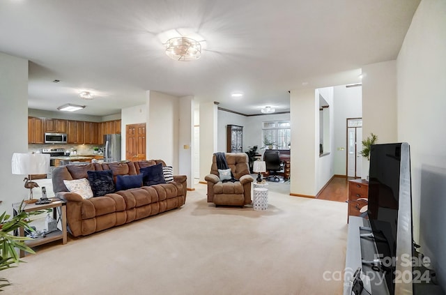 view of carpeted living room