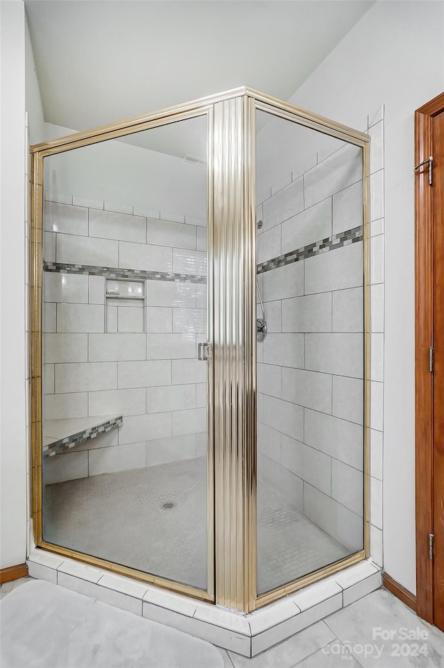 bathroom with walk in shower