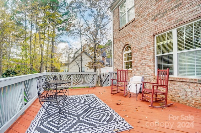 view of wooden deck