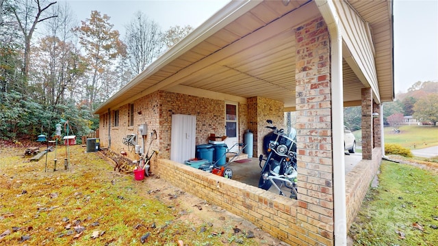 exterior space featuring central AC unit