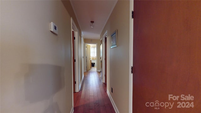 hallway featuring hardwood / wood-style floors