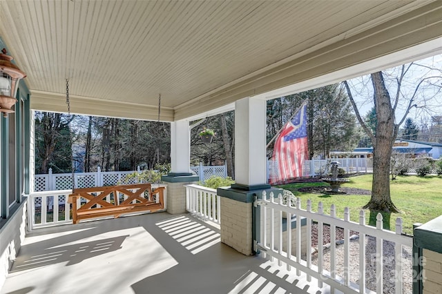 view of patio / terrace with covered porch