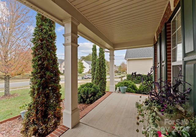 view of patio with a porch