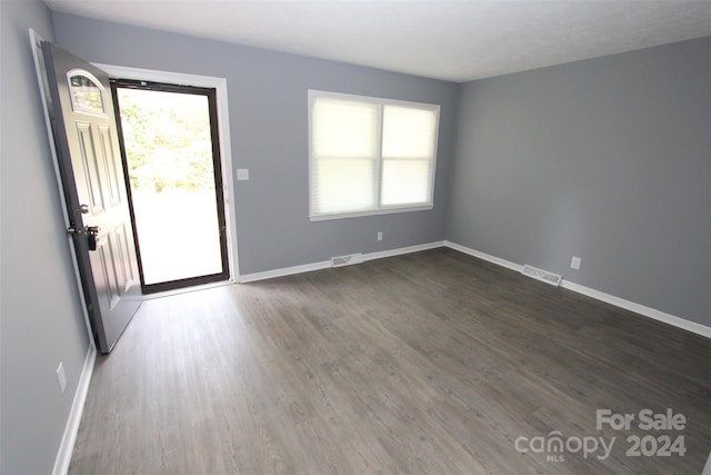 interior space featuring dark hardwood / wood-style floors