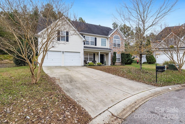 front of property featuring a garage