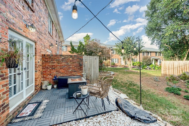 view of patio with french doors