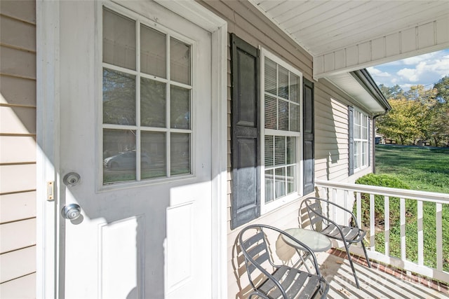 exterior space with covered porch