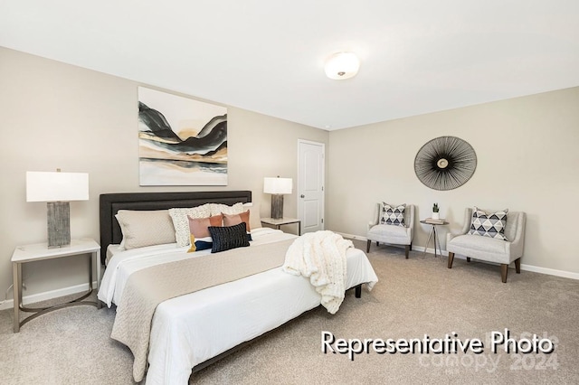 bedroom with carpet flooring