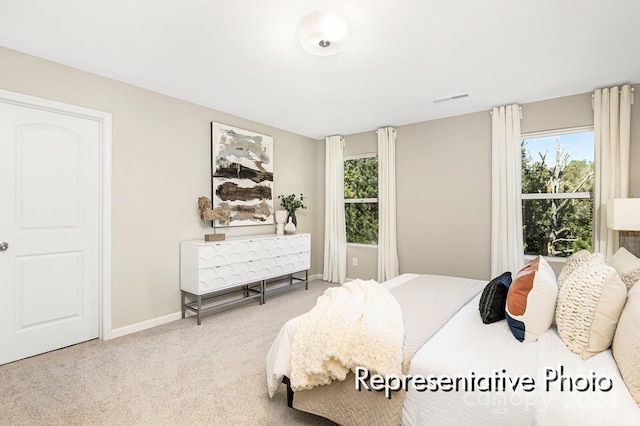 view of carpeted bedroom