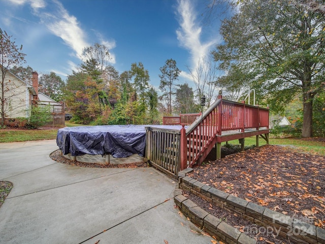 view of patio featuring a pool side deck