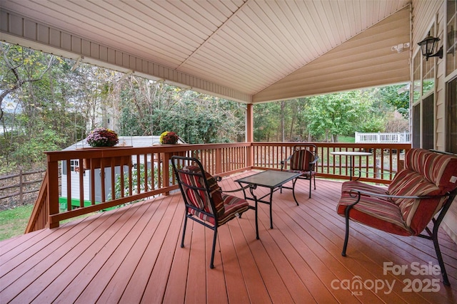 view of wooden deck