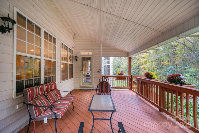 view of wooden deck